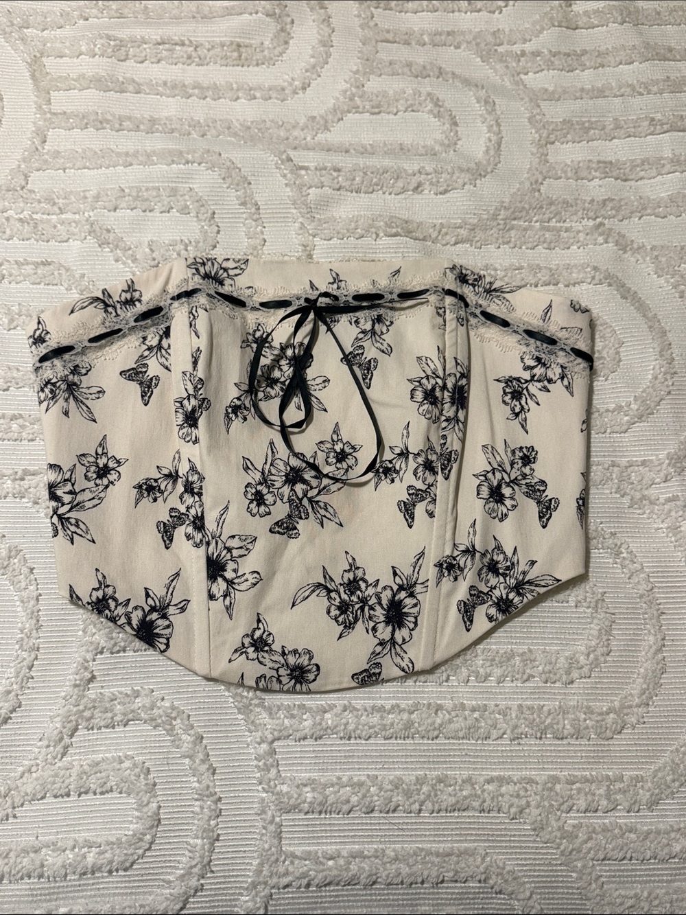 Floral Mock Corset Top